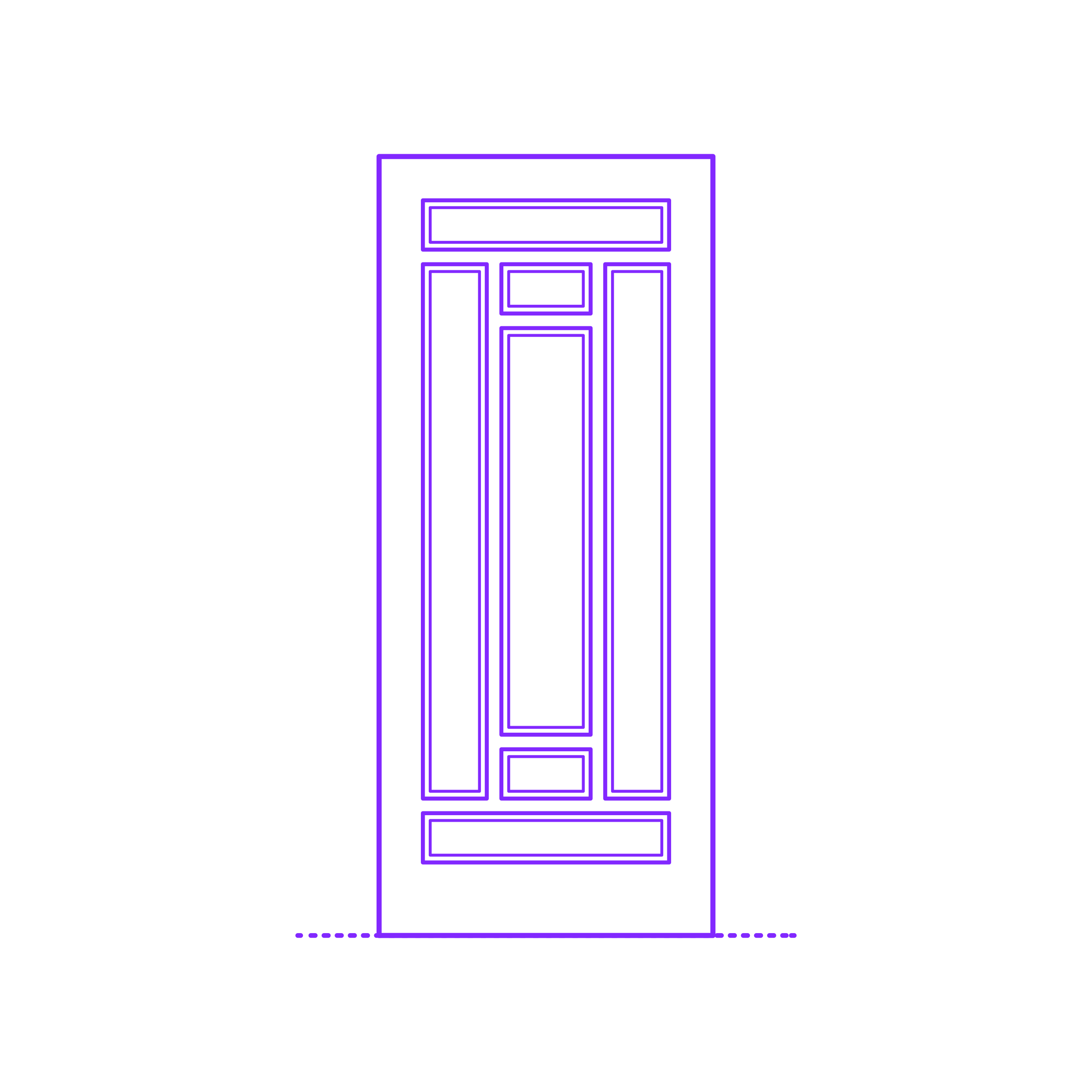 Buildings Exterior Doors Solid Entry Door Mix 7 Panels Top Bottom Line Art Illustration Svg Free Vectors